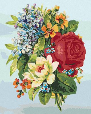 Zuty - Malen nach Zahlen - Collage BLUMEN, 40x50 cm