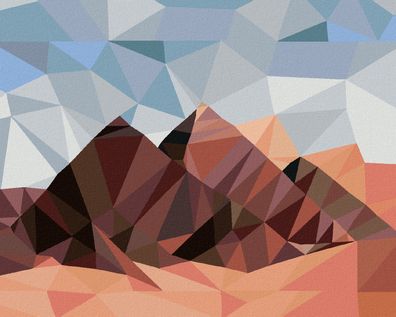 Zuty - Malen nach Zahlen - Pyramiden ßGYPTEN MOSAIK, 40x50 cm