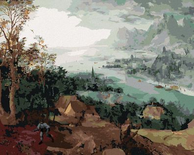 Zuty - Malen nach Zahlen - Landschaft MIT EINEM SßMANN (PIETER Bruegel), 40x50 cm