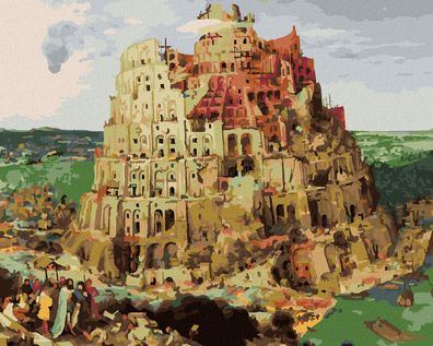 Zuty - Malen nach Zahlen - DER Turmbau ZU BABEL (PIETER Bruegel), 40x50 cm