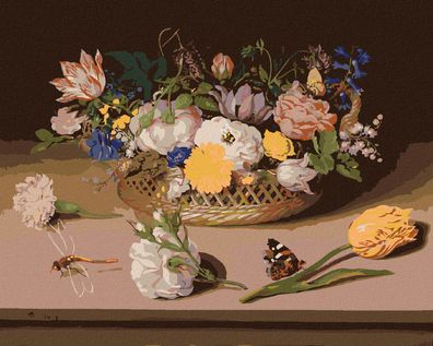 Zuty - Malen nach Zahlen - Stillleben VON BLUMEN (AMBROSIUS Bosschaert), 40x50 cm