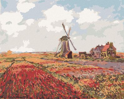 Zuty - Malen nach Zahlen - Tulpenfelder IN Holland (CLAUDE MONET), 40x50 cm