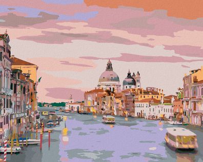 Zuty - Malen nach Zahlen - CANAL GRANDE Venedig Italien, 40x50 cm