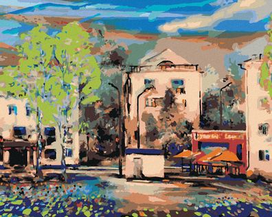 Zuty - Malen nach Zahlen - Hauptstrasse IN Nowosibirsk, 40x50 cm