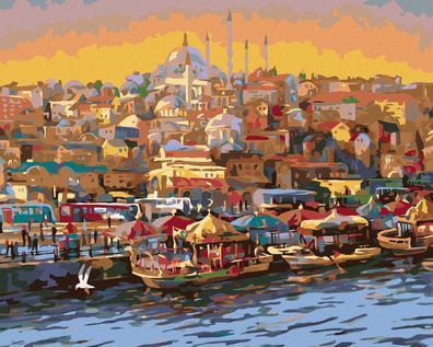 Zuty - Malen nach Zahlen - ABEND IN Istanbul, 40x50 cm