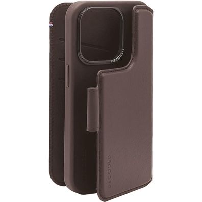 Decoded Leather Detachable Wallet für iPhone 14 Pro Max - Choc Brown