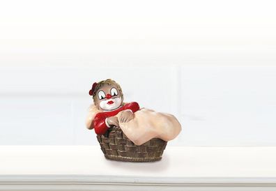 Dekofigur Indoor - Clown Mädchen im Korb - Sammelfigur Gildeclowns Clown-Figur Dekof