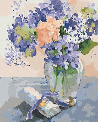 Zuty - Malen nach Zahlen â€? Blumenstrauss IN Glasvase UND BRIEF (JUDY Buswell), 40x5