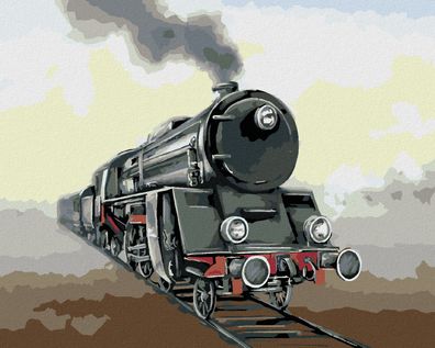 Zuty - Malen nach Zahlen - ALTE Lokomotive II, 40x50 cm