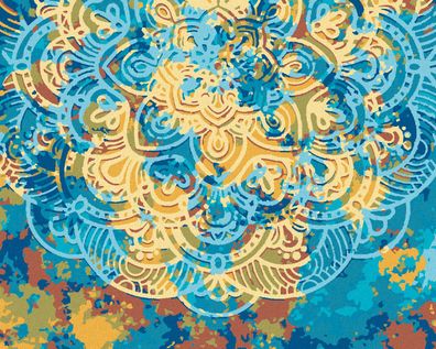 Zuty - Malen nach Zahlen - Mandala VOLLER FARBEN, 40x50 cm