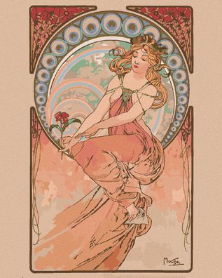 Zuty - Malen nach Zahlen - DIE Malerei (ALPHONSE MUCHA), 40x50 cm