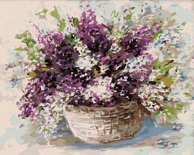 Zuty - Malen nach Zahlen - Lavendel IM Weidenkorb, 40x50 cm