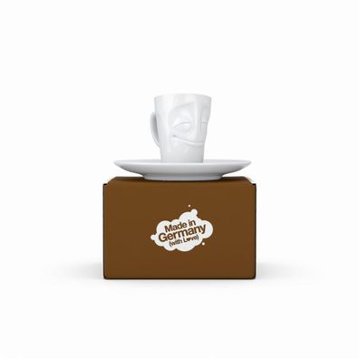 Fiftyeight Espressotasse Vergnügt 80 ml weiß Mokkatasse