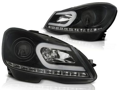 Scheinwerfer mit Standlicht Mercedes W204 11-14 BLACK TUBE LIGHT