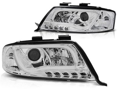 Scheinwerfer mit Standlicht AUDI A6 06 01-05 04 LED TUBE LIGHTS CHROM