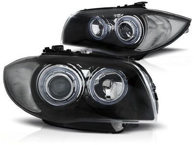 Scheinwerfer Dual Halo Felgen BMW 1 E87/ E81/82/88 04-11 Schwarz