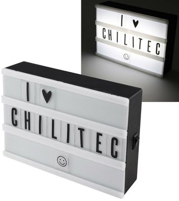 LED Leuchtkasten mit Buchstaben weiß batteriebetrieben Cinema Light Box Kino