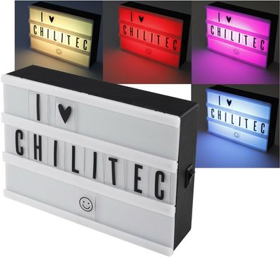 LED Leuchtkasten mit Buchstaben weiß batteriebetrieben Cinema Light Box Kino