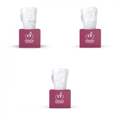 Fiftyeight Henkelbecher-Set 3-tlg. 350 ml Nr 026 weiß Kaffeebecher Mug