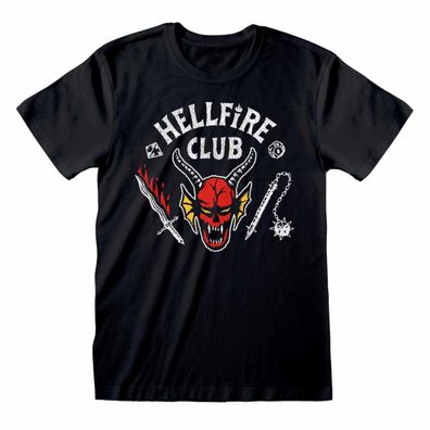 Stranger Things – T-Shirt Hellfire Club schwarz S-M-L-XL-XXL Neu + Ovp