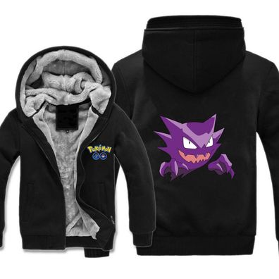 Unisex Pokémon Pikachu#02 Verdickt Warmer Kapuze Mantel Teenager Zipper Hoody