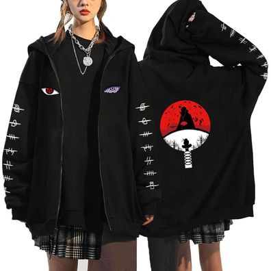 Unisex Anime Naruto#01 Verdickt Warmer Kapuze Zipper Hoody Teenager Coat