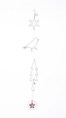 Winter Drahtkette VOGEL Hängedekoration Weihnachten Good old friends