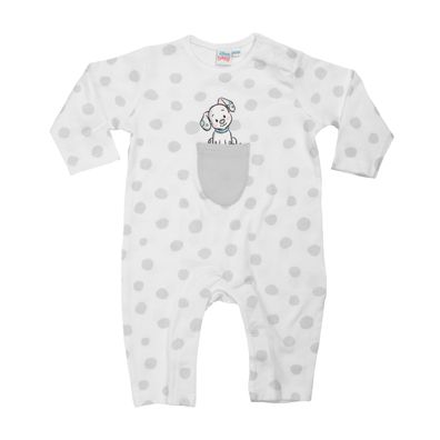 Disney 101 Dalmatiner Overall für Babys Strampler Einteiler Langarm Unisex Weiß