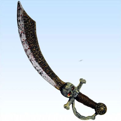 Piratenschwert mit Totenkopf ca. 45cm Säbel Pirat Piratensäbel Fasching Waffe