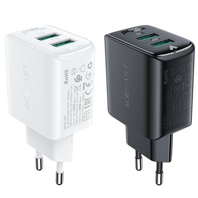 Acefast Ladegerät 2x USB 18W QC 3.0, AFC, FCP Schnell-Ladegerät Quick Charge 3.0 ...