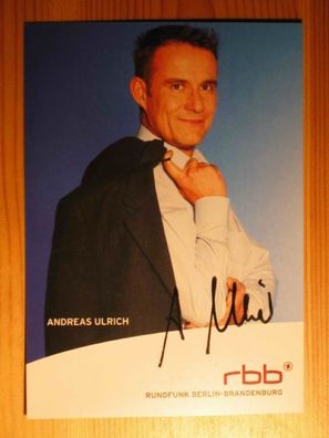 RBB Fernsehmoderator Andreas Ulrich - handsigniertes Autogramm!!!