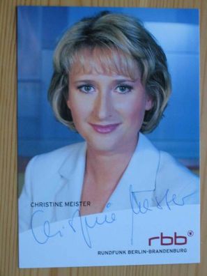 RBB Fernsehmoderatorin Christine Meister - Autogramm!