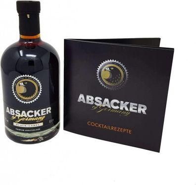Absacker of Germany mit Cocktailbuch - der ultimative Kräuterlikör 0,5l