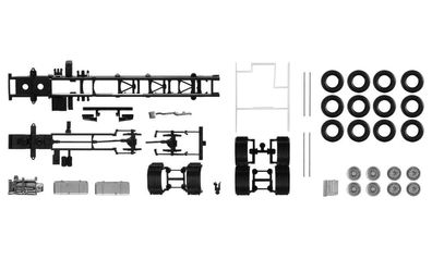 Herpa TS 084703 - Fahrgestell Volvo 4-achs LKW mit Chassisverkleidung. 1:87
