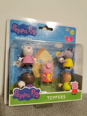 5 Teiliges Figuren Set Peppa Pig Schweine Familie Freunde Hase wutz