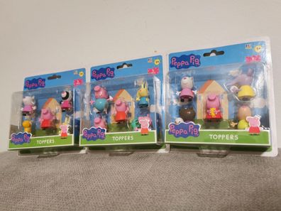 Figuren Set Peppa Pig Schweine Familie Freunde 3 x 5er pack also 15 Figuren