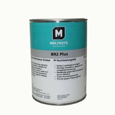 Molykote BR2 Plus, Hochleistungsfett mit Festschmierstoffen f. Metall, 1kg
