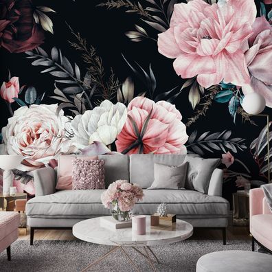 Vlies Fototapete Blumen Rosen Modern Wohnzimmer Schlafzimme Wandtapete TAPETE XXL