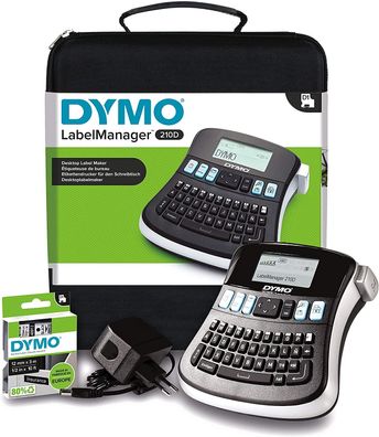 DYMO LabelManager 210D+ Beschriftungsgerät im Koffer | Etikettiergerät mit QWERTZ ...