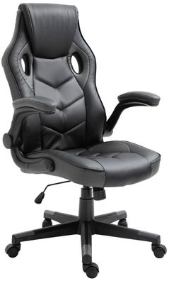 Bürostuhl schwarz/ grau 120 kg belastbar Drehstuhl Zocker Gaming Gamer Sessel NEU