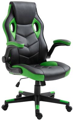 Bürostuhl schwarz/ grün 120kg belastbar Drehstuhl Zocker Gaming Gamer Sessel NEU