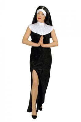 Kostüm Nonne Ordensschwester schwarzes Nonnenkostüm Schwester Kirche Halloween