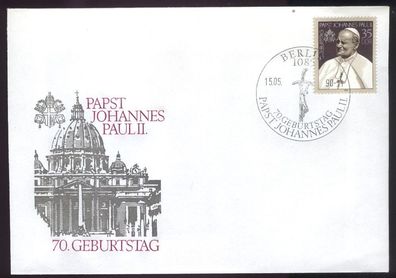 DDR FDC Mi 3337 Papst Johannes Paul II.