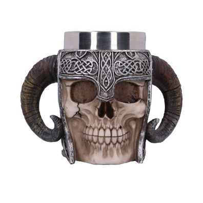 Wikinger-Totenkopf Krug / Bierkrug 19 cm - Viking Skull Tankard - Nordische Mythologi