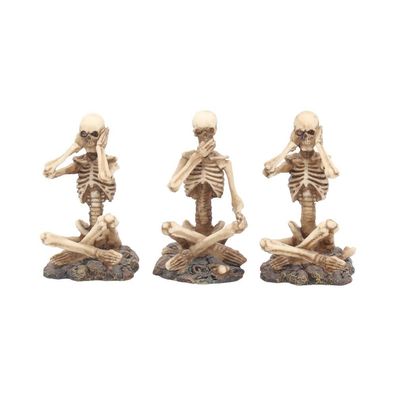 Dekofigur Indoor - Drei Weisen Skelette 8.5 cm - Skelett Ornamente Tote Tod Gothic My