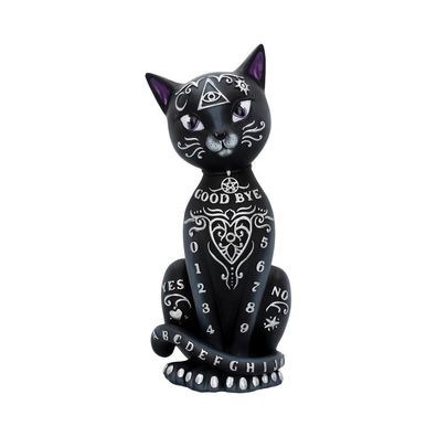 Dekofigur Indoor - Mystic Kitty schwarz 26 cm - Katze Kätzchen Ouija Katzenfigur Tie