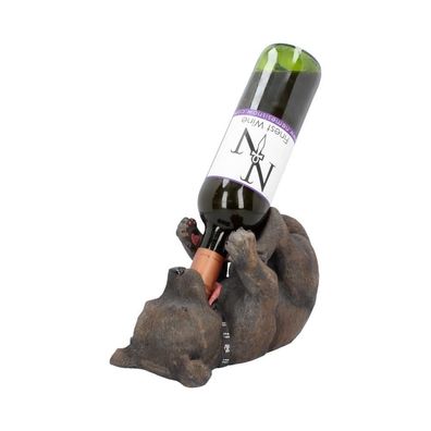 Der witzige Weinflaschenhalter / Getränkeflaschehalter - Der besoffene Bull Terrier