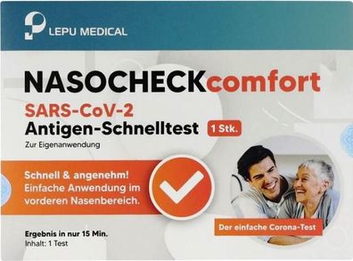 10x Lepu Medical Nasocheck Comfort Antigen-Schnelltest Corona Selbsttest NEU!