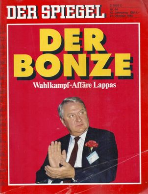 Der Spiegel Nr. 44 / 1986 Der Bonze. Wahlkampf-Affäre Lappas
