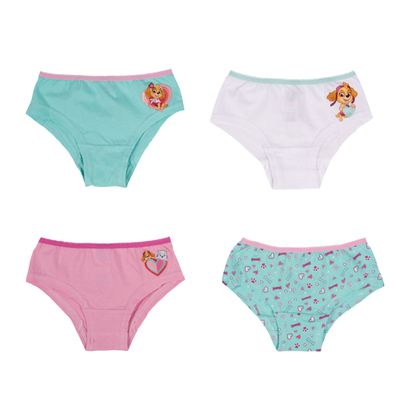 Paw Patrol Unterhose Mädchen Kinder Panty Slip Unterwäsche Pink/ Lila (4er Pack)